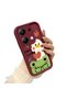 Xiaomi Redmi Note 13 Pro 4g Compatible Flexible Silicone Protection Burgundy Color Cartoon Case - 4
