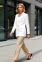Women's Double-Breasted Lapel Long Sleeve Solid Pattern Lined Blazer Jacket Functional Durable Quality Stylish