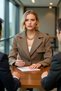 Women's Oversized Jacket Collar Long Sleeve Plain Pattern Blazer Coat Functional Durable Quality - 3