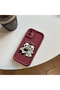 Samsung Galaxy A54 Compatible Flexible Silicone Protection Claret Red Color Panda Case - 6