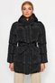 Women's Hooded Belted Water Repellent Midi Puffer Coat Long Sleeve Functional Durable Quality Stylish - 5