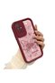 Xiaomi Redmi 10 Compatible Rose Butterfly Patterned Burgundy Silicone Shockproof Case - 3