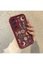 Samsung Galaxy A16 Compatible Burgundy Silicone Case-Vintage Patterned Shockproof - 2
