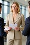 Women's Jacket Collar Long Sleeve Fitted Fit Plain Pattern Woven Functional Durable Quality Stylish - 4