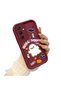 Samsung Galaxy S25 Compatible Flexible Silicone Protection Burgundy Color Cartoon Case - 3