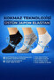Kokmaz Black Gray White Towel Booties 3-Piece Short Socks-Lykm05