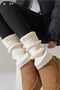 Natural Wool Leggings Corded Fabric Winter White Women's Knee Pads Thick Footless Yoga Over-The-Knee Socks - 2