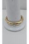 Stainless Steel Gold Color Zircon Stone Oval Handcuff Bracelet - 3