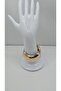 Stainless Steel Gold Color Curved Cuff Bracelet - 3