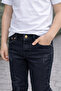 215-12-25 Boy's Black Denim Pants Classic Cut Casual Jeans Age 6/17 - 7