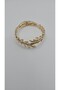 Stainless Steel Gold Color Leaf Model Handcuff Bracelet