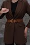 Suede/Antique Buckle Women's Belt Coat Belt Trouser Belt - 4