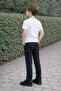 215-12-25 Boy's Black Denim Pants Classic Cut Casual Jeans Age 6/17 - 5