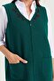 Embroidery Detailed Zippered Knitwear Vest - Green - 2