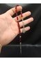Inside Black Red Color Powder Amber Zaza Prayer Beads 15 Grains Cut and Polished Model - 4