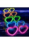 Glow Heart Highlighter Glasses Set of 6 Colorful – Neon Party - 2