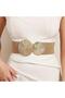 Gold Buckle Elastic Belt Women's Belt Dress Belt Shirt Belt Coat Belt - 3
