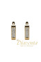 Steel Vip Earrings - 316L Steel Zircon Stone Rectangular Model Tarnish-Free Colorfast 2cm Steel Earrings