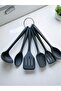 6 Piece Silicone Serving Set Dishwasher Safe Silicone Kitchen Utensil Set 21cm Spatula Ladle