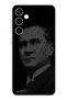 Samsung Galaxy S23 Fe Compatible Silicone Case with Atatürk Silhouette Written in Arabic for Young People Printed