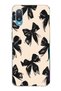 Samsung Galaxy A02 Compatible Black Bow Ribbon Printed Silicone Case