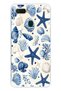 Oppo A5S-Ax7-A12 Compatible Blue Sea Shell and Star Pattern Printed Silicone Case