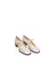 Beige Genuine Leather Mary Jane Style Block Heeled Comfortable Shoes Retro