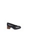 Women's Black Inner-Outer Genuine Leather 5 cm Heeled Classic Shoes - Pera - 4