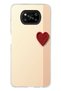 Poco X3-X3 Pro-Nfc Compatible Cream Ground Red Heart Printed Silicone Case