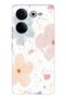 Printed Silicone Case with Pastel Abstract Flower and Smudge Pattern Compatible with Tecno Camon 20-20 Pro