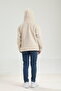 Boy's Plush Thick Textured Welsoft Winter Kangru Pocket Hooded Zipper Sweatshirt Cardigan - 8