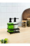 500ml Double Square Glass Liquid Soap Dispenser Detergent Dispenser with Soft Textured Metal Stand