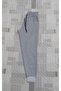 3-Piece Unisex Regular Black Gray Navy Ribbed Hem Sweatpants - 5