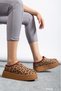 Women's Suede Fur Inside Wool Thick Sole High Heel Winter Slippers Gg1 - 4
