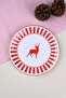 Tabak Evi Porcelain Gold Gilded Deer Cake Plate 20.50cm Set of 4 - 3