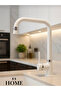 White Chrome Delta Kitchen Sink Faucet with Movable Head 2 Years Warranty - 4