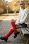 Pinterest Girl Winter 100% Acrylic Leggings Socks - 2