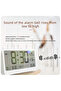 8001-EN Digital Clock LED Brightness Adjustable Temperature Humidity Displaying Alarm Clock Dual... - 4