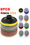 8pcs Polishing Pad Set, 4" 100mm, Wet And Dry Use, For Granite, Concrete, Marble, Sanding Disc Set - 8
