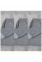 3 Pieces Unisex Regular Gray Gray Gray Ribbed Leg Sweatpants - 2