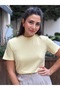 Women's Crew Neck Soft Textured T-Shirt
