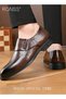 Men's Business Formal Leather Shoes, Genuine Leather British Style Slip on Casual Shoes for Men, Bre - 2