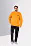 Men Crew Neck Long Sleeve Brand Long Sweatshirt, Mustard - 2