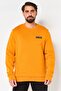 Men Crew Neck Long Sleeve Brand Long Sweatshirt, Mustard