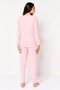 Women 2 Pieces Long Sleeve Top And Bottom Pajama Set, Pink - 4