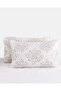 Beige Jacquard Pillow Case Set (2 Piece)