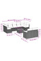 10 Piece Garden Sofa Set with Cushions Black Poly Rattan - 2
