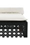 6 Piece Garden Sofa Set with Cushions Black Poly Rattan - 4