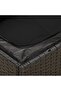 Garden Sofa Set | Black | PE Rattan, Steel, Solid Acacia Wood, Polyester - 6