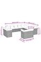13 Piece Garden Sofa Set with Cushions Grey Poly Rattan - 2